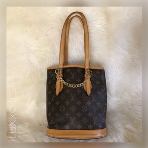 Louis Vuitton beautiful monogram bucket bag PM * new lining from LV